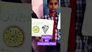 Healthy vs unhealthy foods kids kidssong rhymes nurseryrhymes viralvideo [upl. by Marka]