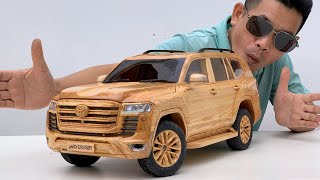 Wood Carving  2023 Toyota Land Cruiser LC300  Woodworking Art [upl. by Russon]