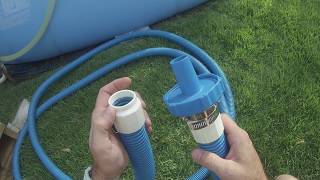 How I vacuum my Intex 18 Easy Set pool [upl. by Seabrook217]