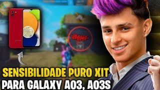 MELHOR DPI  SENSI PARA O GALAXY A03 A03s A03 CORE  FREE FIRE 2025 [upl. by Chastity]