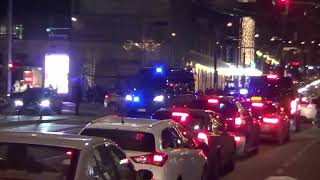 Police cars responding in Helsinki New Year 2020 [upl. by Hulbard303]