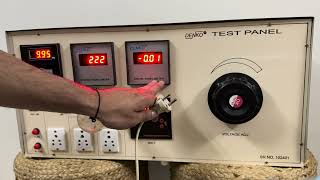 MULTI TEST PANEL WITH DIGITAL METERS TO TEST PRODUCTS LIKE MOTORS OR LOAD OF ANY PRODUCT BY DENKO [upl. by Audrye]