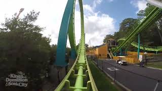 Shockwave POV  Defunct StandUp Roller Coaster 19862015 [upl. by Ettenauq154]