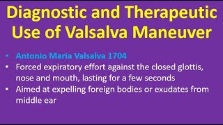 Diagnostic and Therapeutic Use of Valsalva Maneuver [upl. by Ellennahs]