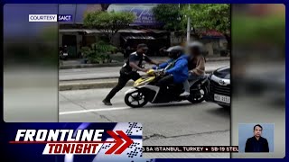 Rider na dumaan sa EDSA Busway tinangkang takasan at sagasaan ang sumitang enforcer [upl. by Latty535]