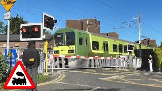 Railway Crossing  Serpentine Avenue in Dublin Ireland [upl. by Katharine873]