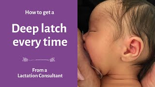 Breastfeeding latch  Deep Latch Technique  What you NEED to know to get a comfortable latch [upl. by Flint]