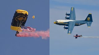 USSOCOM Para Commandos Blue Angels Homecoming Airshow 2024 [upl. by Drofla330]