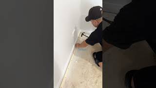 Installing Carpet Grippers on Concrete Floors CarpetInstallation HomeRenovationcarpettipshowto [upl. by Jay]