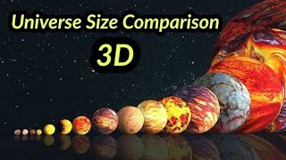 Universe size comparison  3D [upl. by Aldon685]