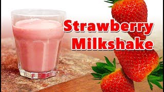 Strawberry Milkshake Blender Recipe [upl. by Diamond]