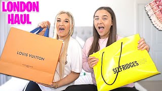 HUGE LONDON SHOPPING HAUL WITH SISTER zara primark louis vuitton and more [upl. by Hofstetter]