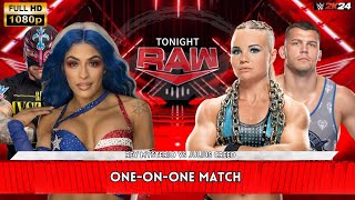 Zelina Vega vs Ivy Nile  OneonOne Match  WWE2K24  GameCity [upl. by Nada]