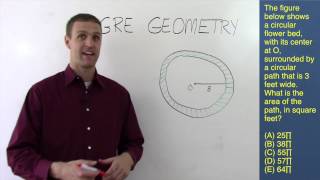 GRE Prep  Geometry  Finding Area of Shaded Regions [upl. by Nosnej]