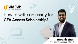 CFA Access Scholarship Essay [upl. by Yednarb]