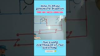 Three way switch connection filipino electrician electrical art fyp diagram [upl. by Chari]