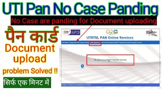 pan card document upload option not showing  csc uti pan document upload No pending case 2024 [upl. by Ahsekin]