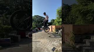 Ye kya ho gaya 😱 stunt downhill explorepage bicycle [upl. by Yenattirb]