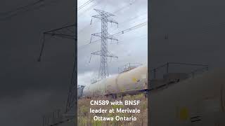 cn589 train at Merivale with bnsf leader [upl. by Gervase]