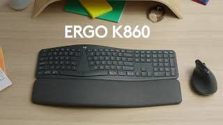 Logitech 羅技 Ergo K860 人體工學鍵盤 20s [upl. by Oyr191]