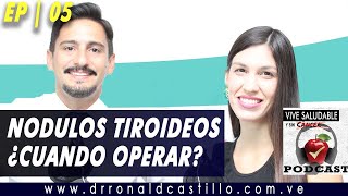 EP 05  NÓDULOS EN LA TIROIDES SÍNTOMAS DIAGNÓSTICO Y TRATAMIENTO ¿PAAF ¿TIROIDECTOMIA [upl. by Siul991]