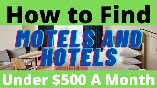 Motels With Monthly Rates  How To Find 500 A Month Motel Near Me Monthly Motels in 2022 [upl. by Frederica258]