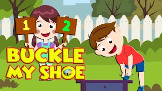 One Two Buckle My Shoe  Nursery rhymes amp children songs  kidsart [upl. by Akenal]