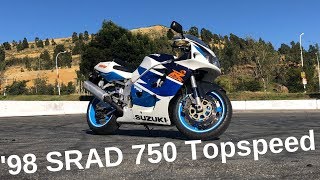 Suzuki GSXR 750 SRAD  Top speed [upl. by Justen]