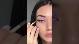 Simple Sparkly Purple Eyeshadow eyeshadowtoturial eyemakeup youtubeshorts shortsfeed 🥰🤩😍💯💯 [upl. by Arrol]