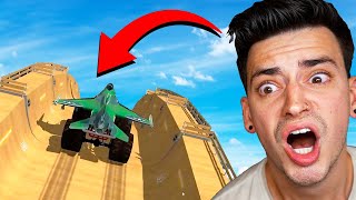 I Flew My Plane OFF A MEGA RAMP in Crazy Plane Landing [upl. by Amara]