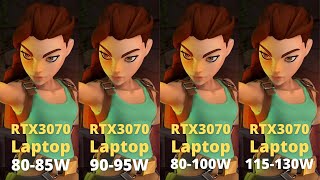 RTX 3070 Laptops Tested in 12 Games 80W85W90W95W100W115W130W [upl. by Rad]