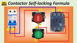 Contactor SelfLocking Wiring Diagram  Electricalgenius [upl. by Lincoln186]