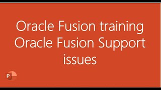 Oracle Cloud real time trainingOracle Fusion support issuesOracle Cloud ERP [upl. by Letrice]