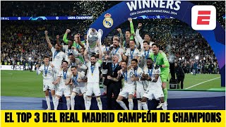 REAL MADRID CAMPEÓN DE CHAMPIONS LEAGUE El TOP 3 de la final ante el Dortmund  Exclusivos [upl. by Aneelehs566]