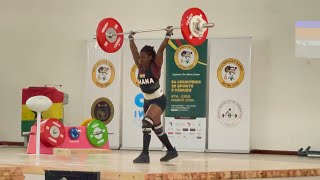 African Games 2023 Winnifred Ntumi wins 3 Medals for Ghana in Weightlifting1 Gold🥇2 Silver🥈🥈 [upl. by Taddeo]