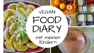 VEGAN FOOD DIARY 2 mit meinen Kindern  Rohkost und Kochkost [upl. by Juditha]