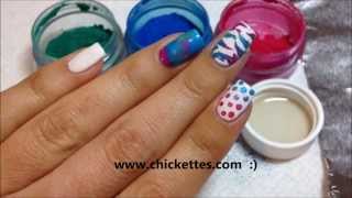 Nail Art Techniques using CND Additives  Pigment Powders [upl. by Haikan]