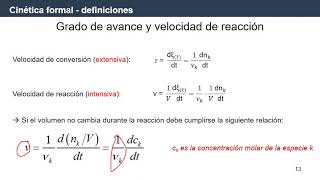 Fisicoquímica CiBEx  Modulo 14  Cinética Química Parte I [upl. by Thgiwed]