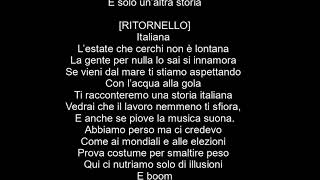 TESTO canzone quotITALIANAquot  Fedez JAX Nuovo singolo [upl. by Aremus497]