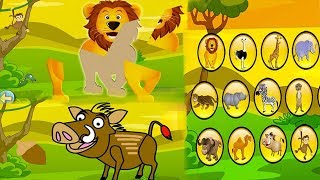 Savanna Animals Toddlers Games Puzzles and Colors for Kids [upl. by Maxy]