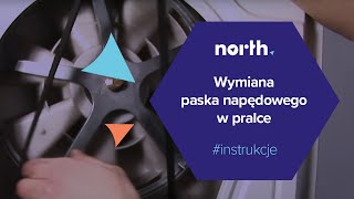 Pasek klinowy w pralce  wymiana naprawa czesciPralki  Northpl [upl. by Strohl]