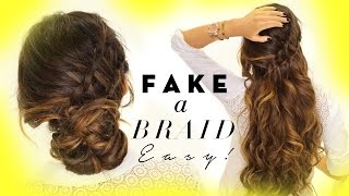 ★ 3Minute EASY HAIRSTYLES  Fake LadderBraid for Long Medium Hair [upl. by Aronal809]