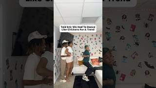 Told Eric we had to dance like chickens for a trend 🤣 shorts couple brother prank briaanddrew [upl. by Brockie]