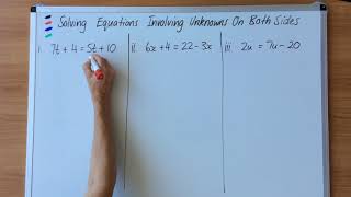 Solving equations involving unknowns on both sides [upl. by Dhumma]