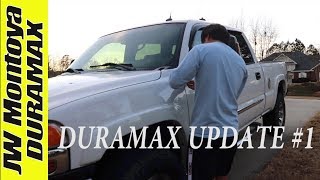 DURAMAX UPDATE 1 Removing Bug Deflector Pin Stripes Mud Flaps [upl. by Assirialc110]