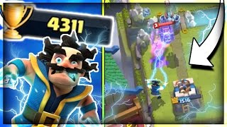 ELECTRO WIZARD ON LADDER 4300 Trophy Legendary Arena 10 Gameplay w E Wiz in Clash Royale [upl. by Rodmur]