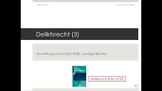 Gesetzliche Schuldverhältnisse  Deliktsrecht 3 [upl. by Wiersma]