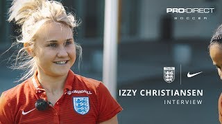 England Women’s Team Euro 2017 Izzy Christiansen Interview [upl. by Maidy]