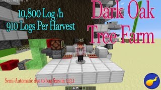 Easy Dark Oak Tree Farm \\ WORKS IN MINECRAFT 1131  Beginner Friendly Low Resources Needed [upl. by Allyn]