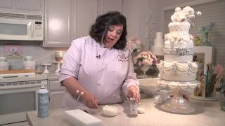 Marina Sousas pearl burst embellishment tutorial  Craftsy Cake Decorating [upl. by Ahsilrak]